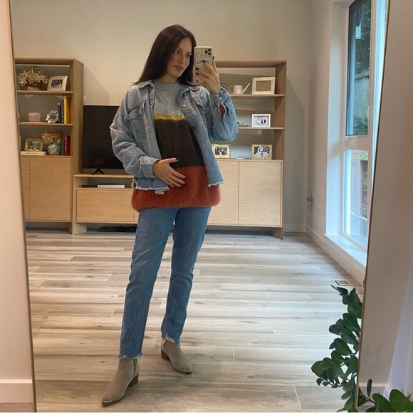 NWT CORDOVA ALPACA WOOL THREE TONE CHOCOLATE OVERSIZED SWEATER SIZE S - Picture 7 of 7